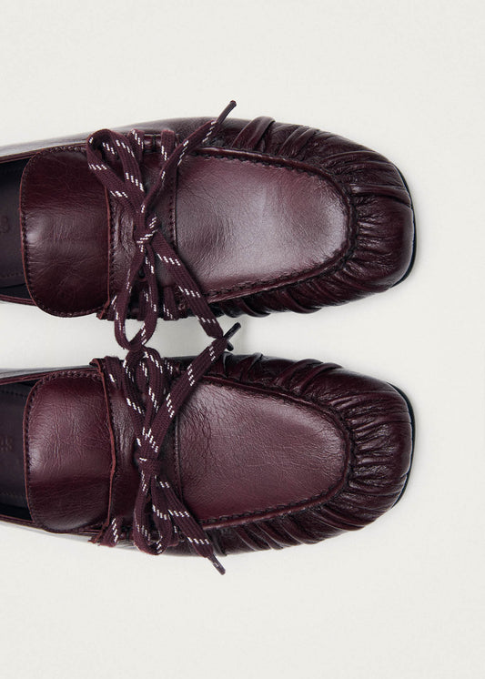 Mocasines de cuero burdeos Aven Lace Rift-image