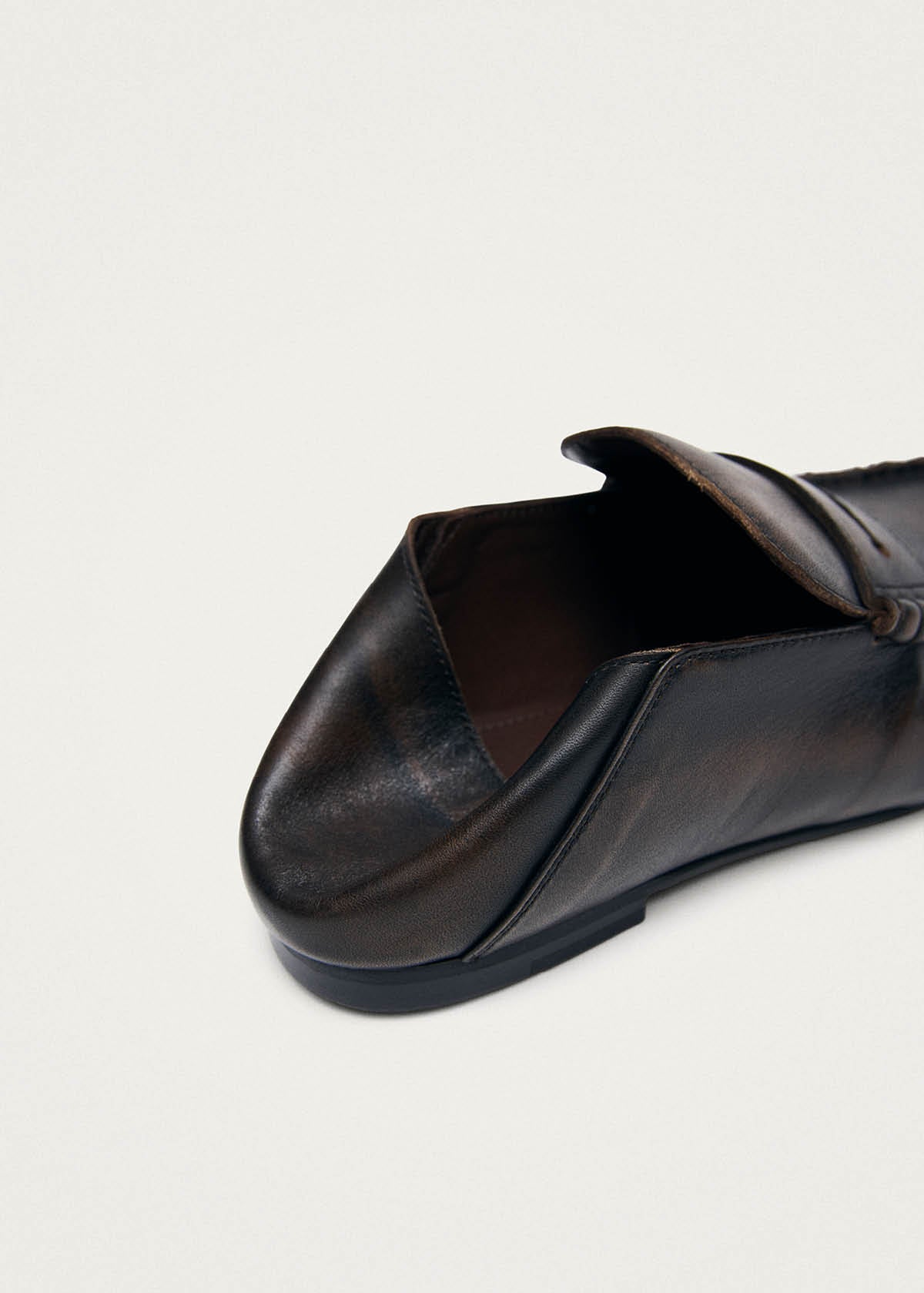 Aven Mule Mocasines de Cuero Marrón Cepillado