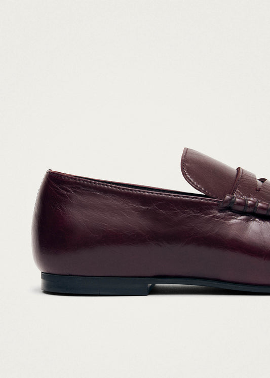 Aven Rift Mocassins en Cuir Bordeaux-image