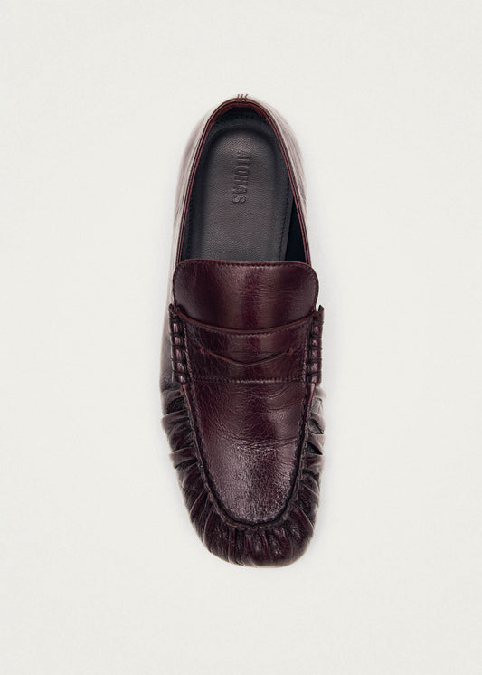 Aven Rift Mocassins en Cuir Bordeaux-image