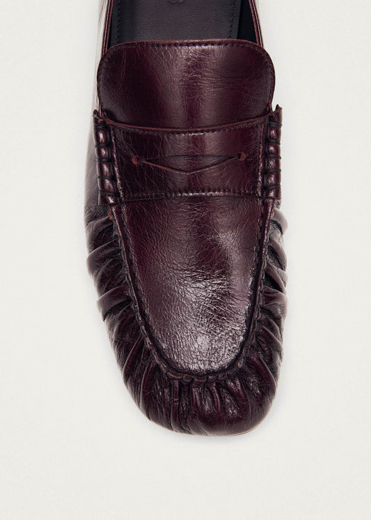 Aven Rift Mocassins en Cuir Bordeaux-image