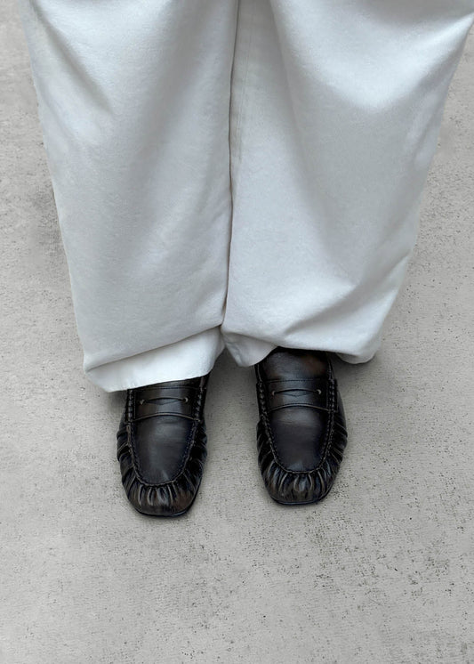 Aven Vintage Effect Brown Leather Loafers-image