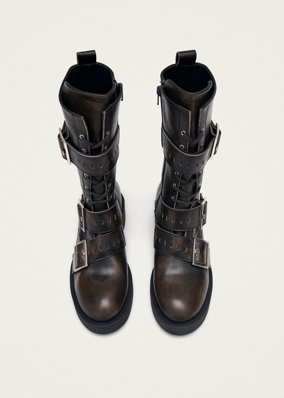 Avril Brushed Brown Leather Ankle Boots