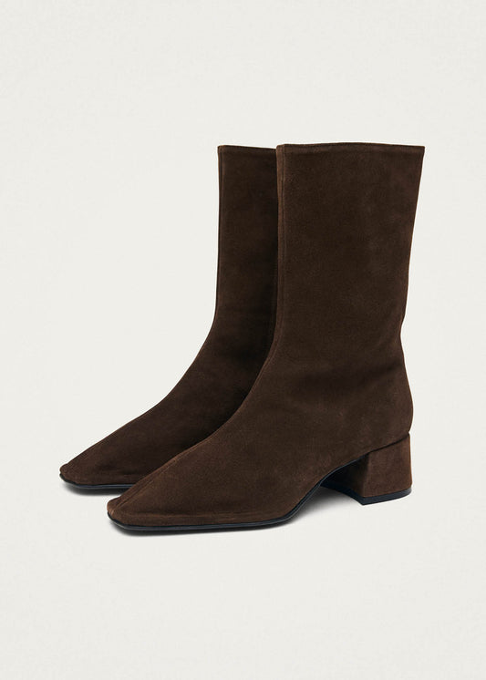 Berlin Bottes en Cuir Suédé Marron-image