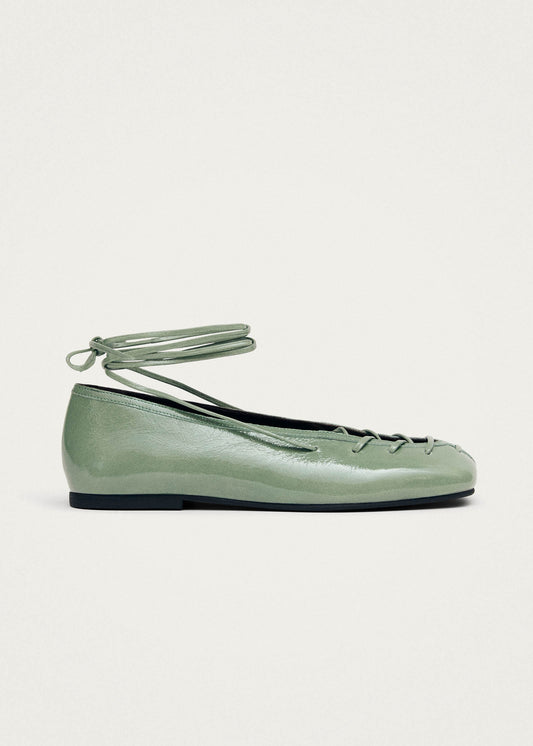 Ballerines en cuir vert Bumi Onix-image