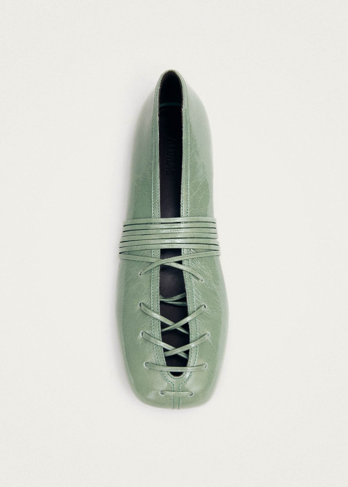 Ballerines en cuir vert Bumi Onix