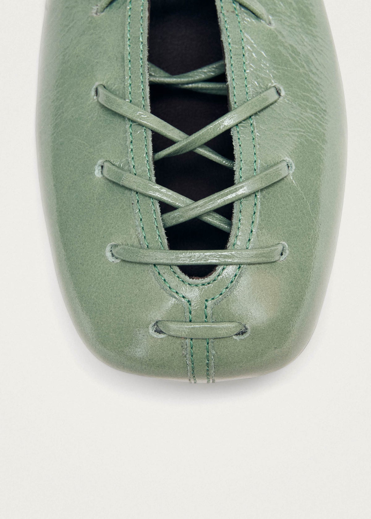 Ballerines en cuir vert Bumi Onix