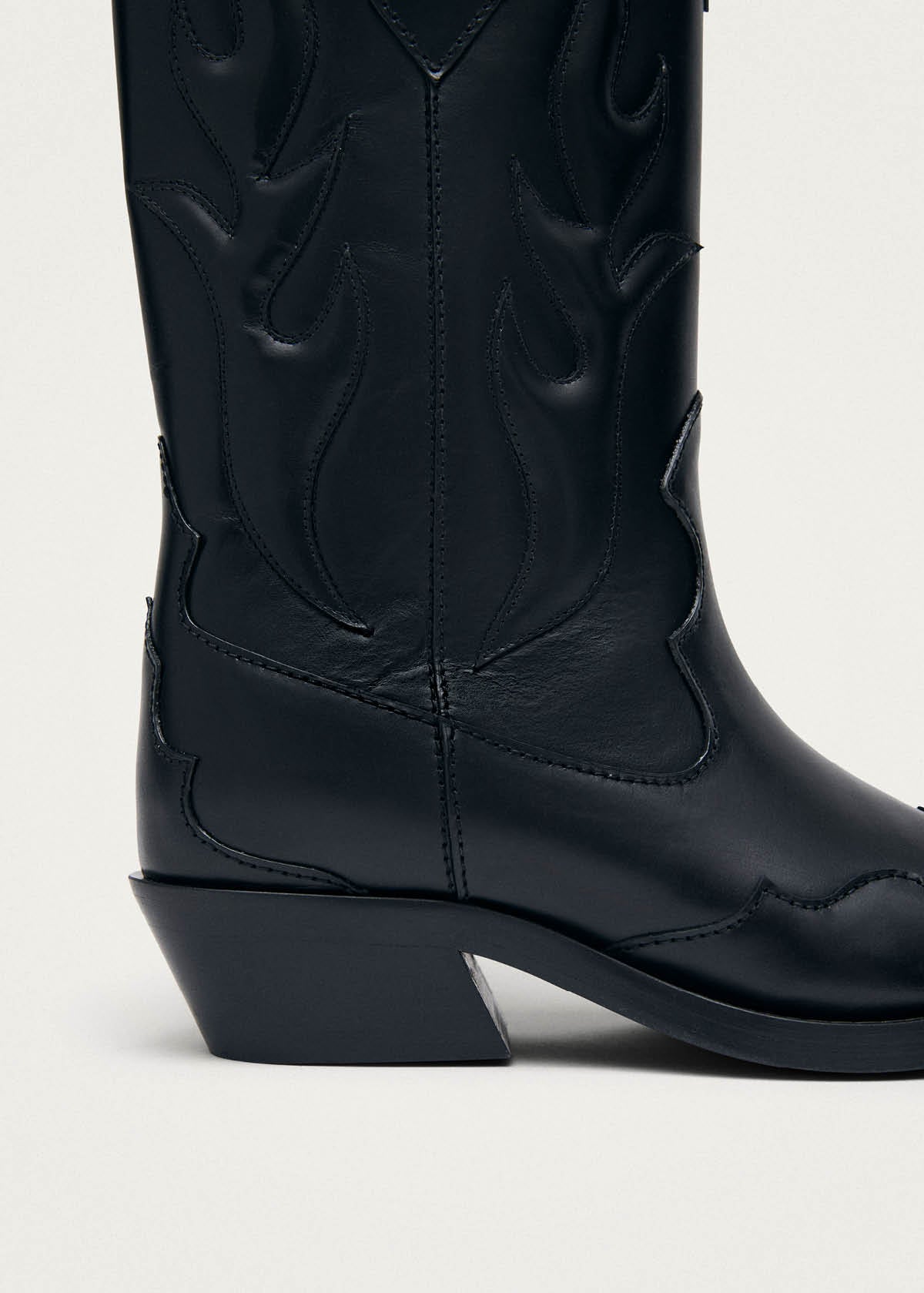 Calyx Black Leather Boots