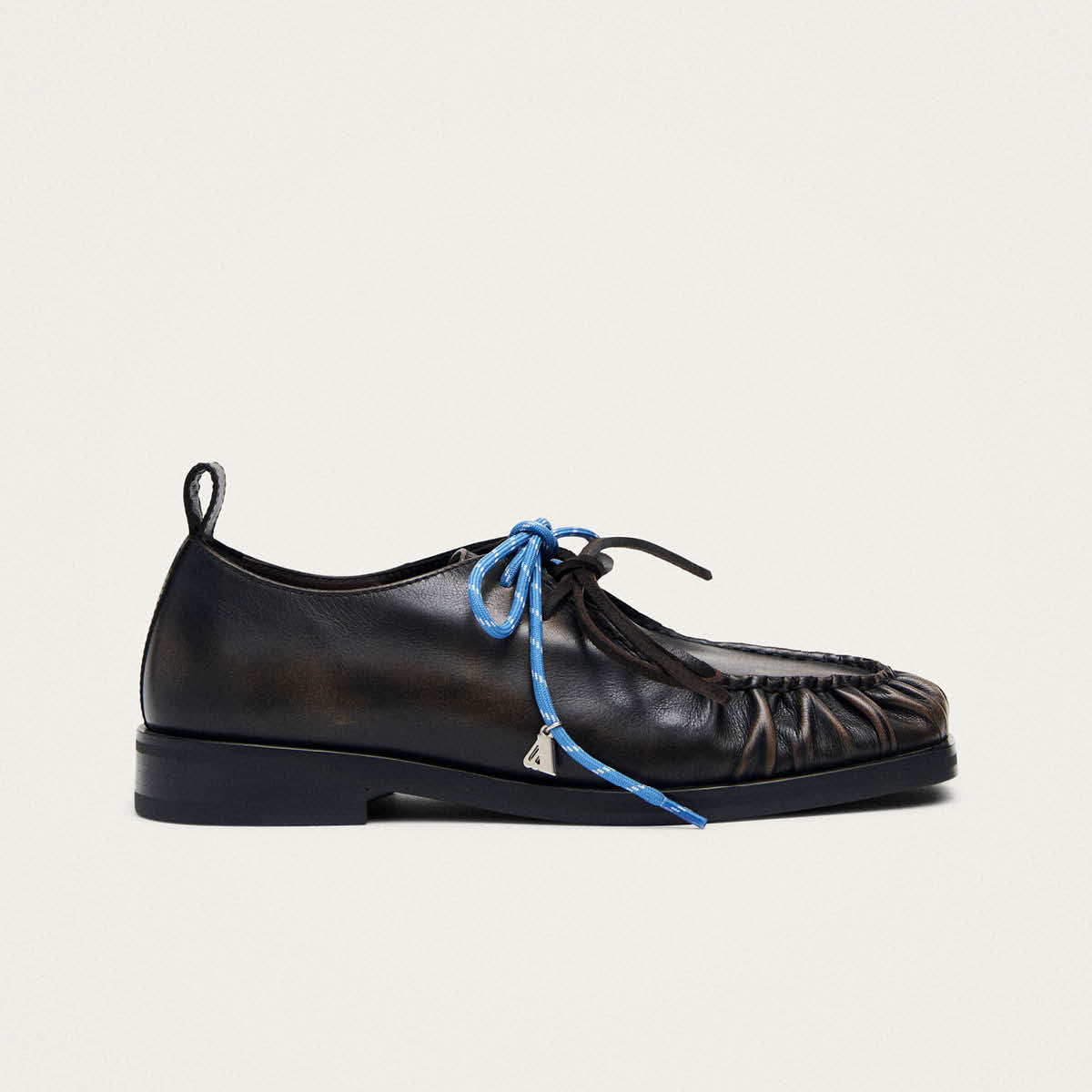 Dani Oxford in Pelle Marrone Effetto Vintage