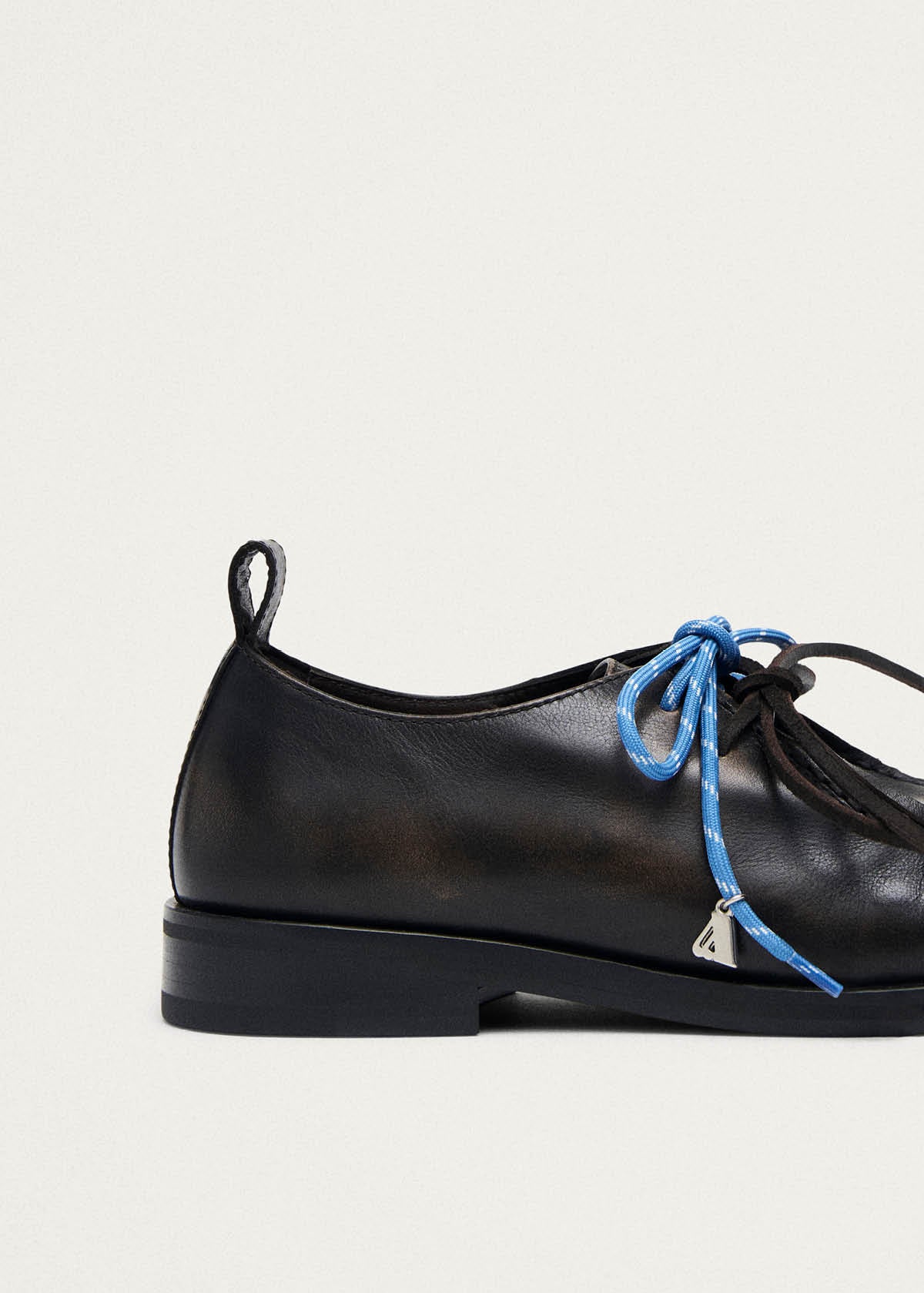 Dani Oxford in Pelle Marrone Effetto Vintage