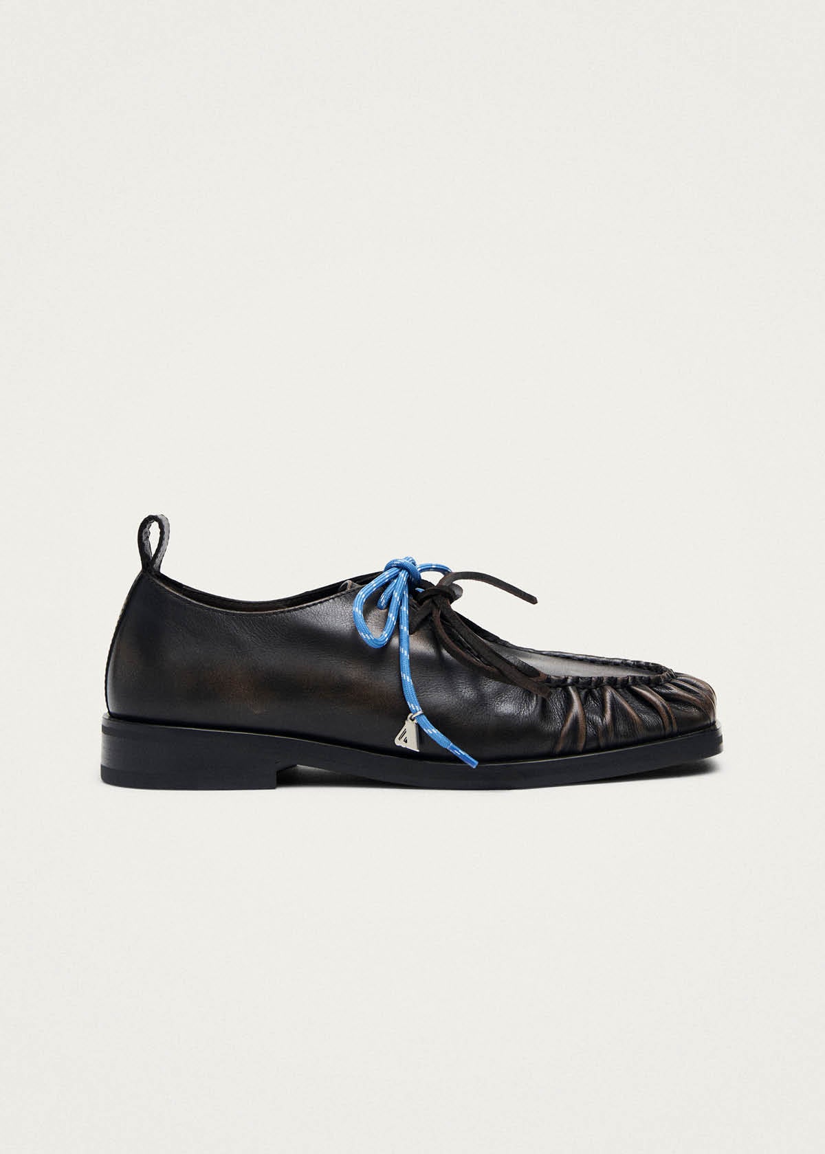Dani Oxford in Pelle Marrone Effetto Vintage