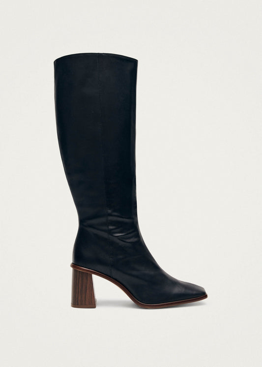 East Bottes en cuir noir-image