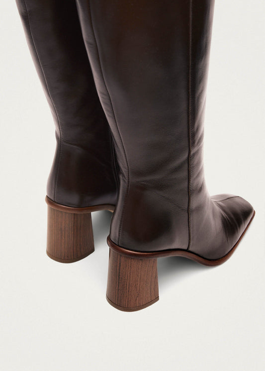 East Bottes en cuir marron-image