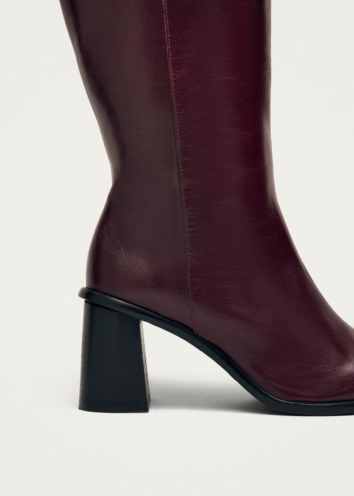 East Rift Bottes en Cuir Bordeaux