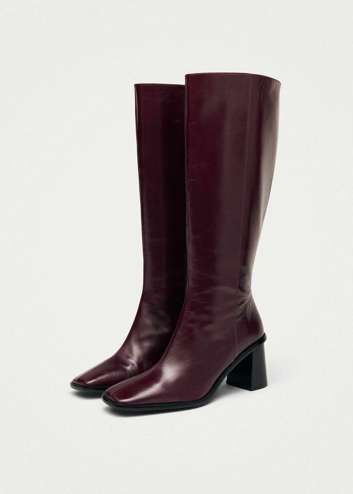 East Rift Bottes en Cuir Bordeaux
