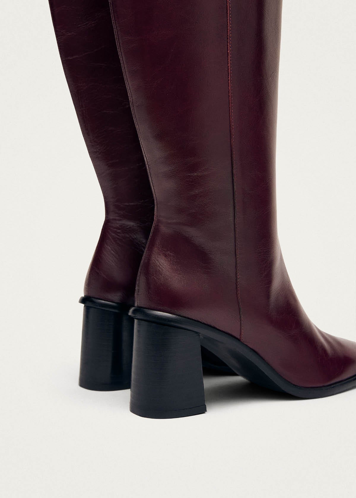 East Rift Bottes en Cuir Bordeaux