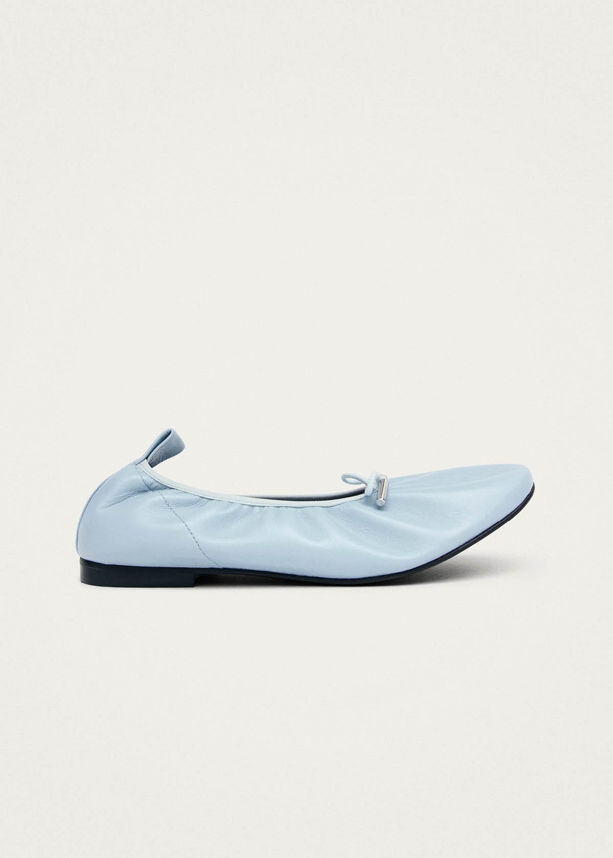 Elena Blue Leather Ballet Flats
