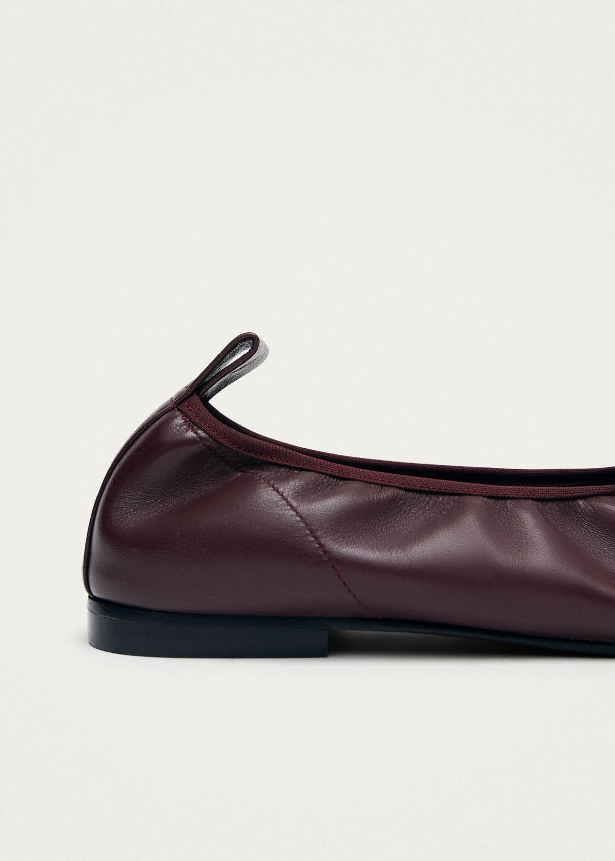 Elena Burgundy Leather Ballet Flats