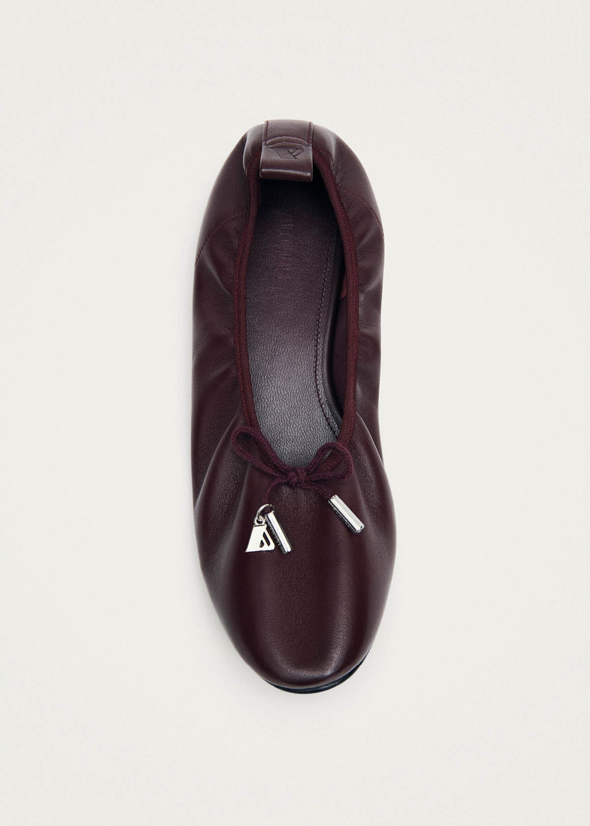 Elena Burgundy Leather Ballet Flats