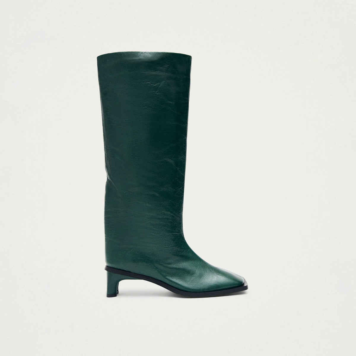 Bottes en cuir vert foncé Elias Rift