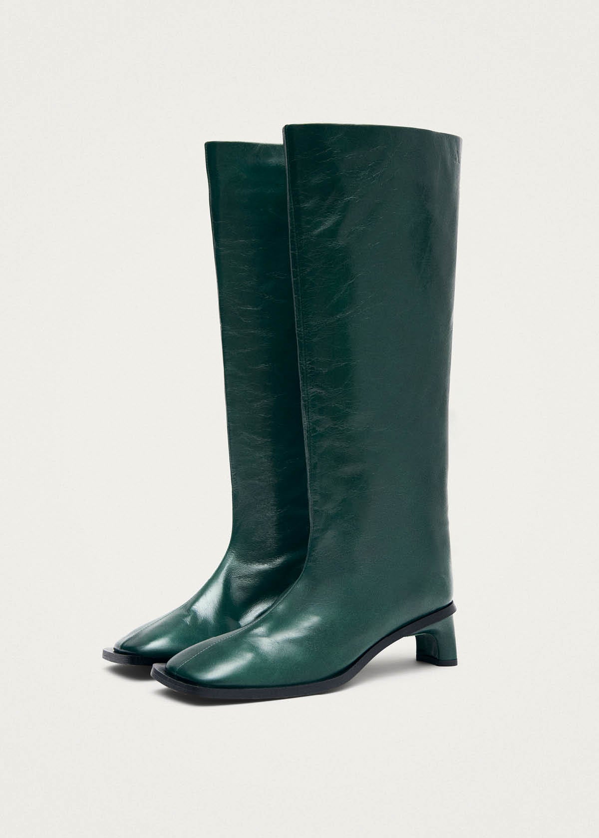 Bottes en cuir vert foncé Elias Rift