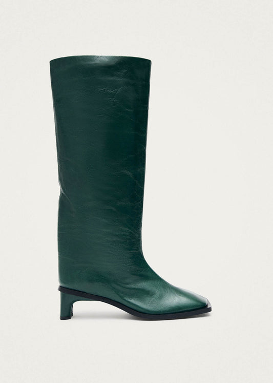 Bottes en cuir vert foncé Elias Rift