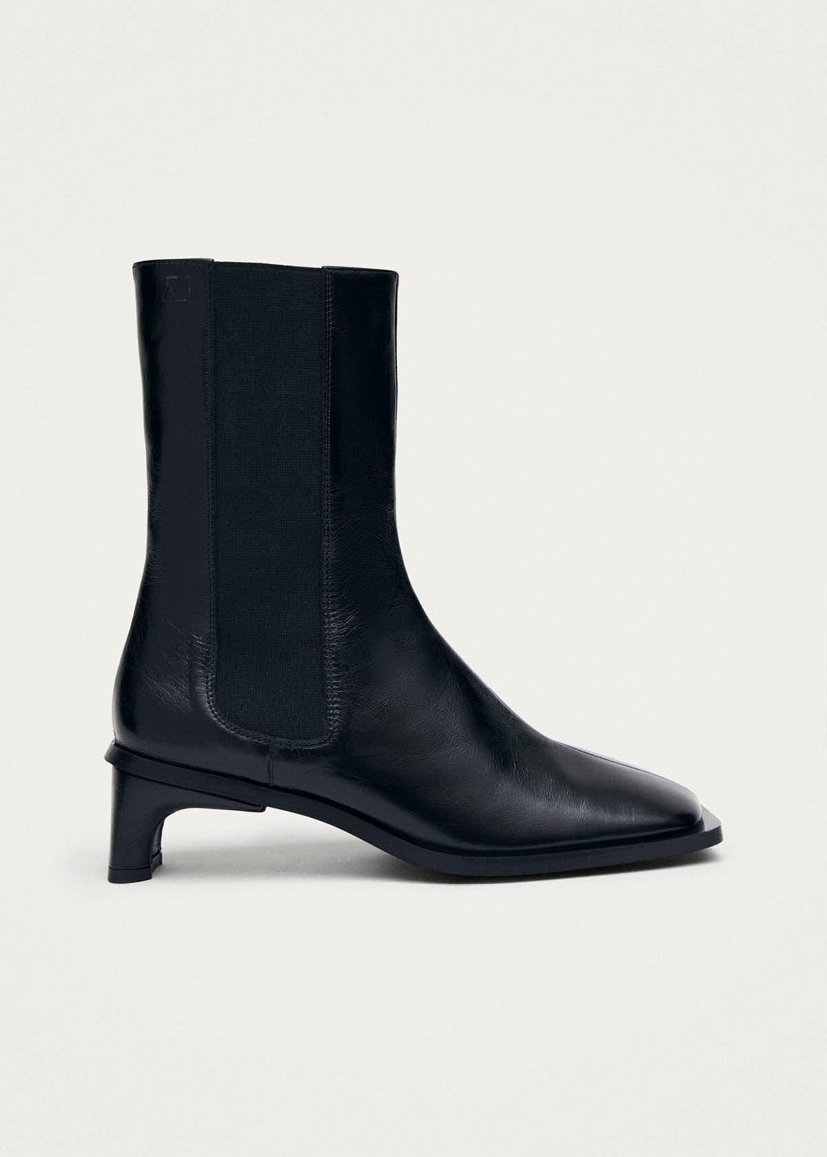 Elowen Rift Black Leather Boots