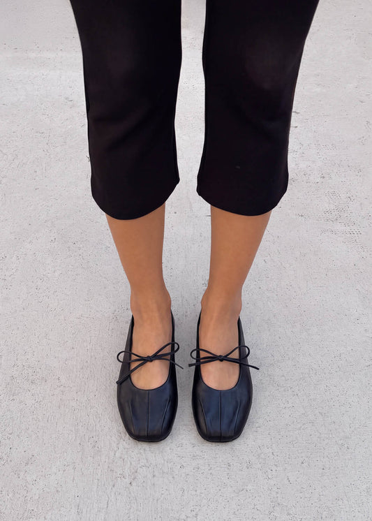 Elva Ballerines En Cuir Noir-image