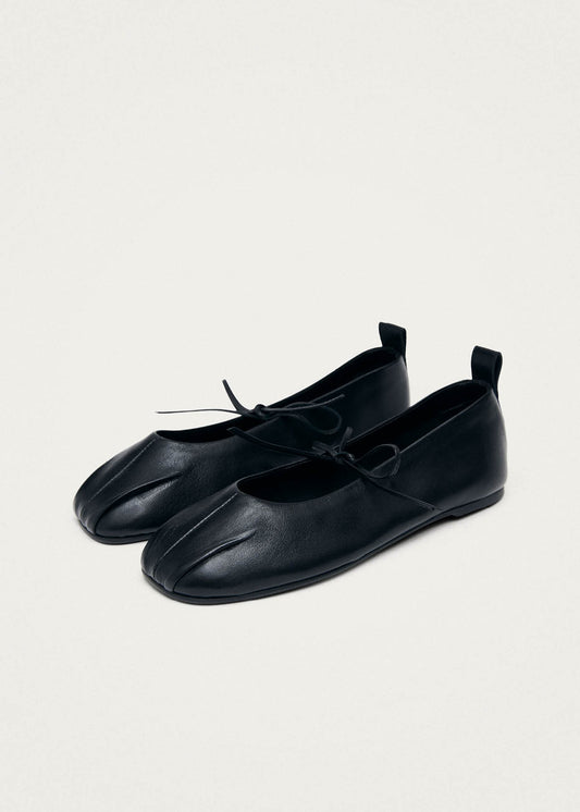 Elva Ballerines En Cuir Noir-image