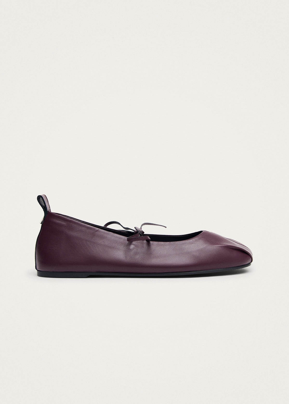 Elva Burgundy Leather Ballet Flats