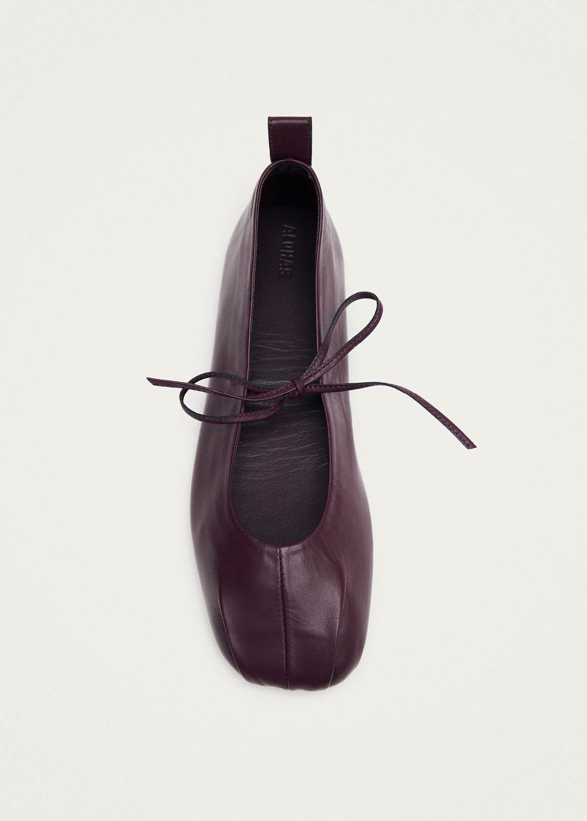 Elva Burgundy Leather Ballet Flats