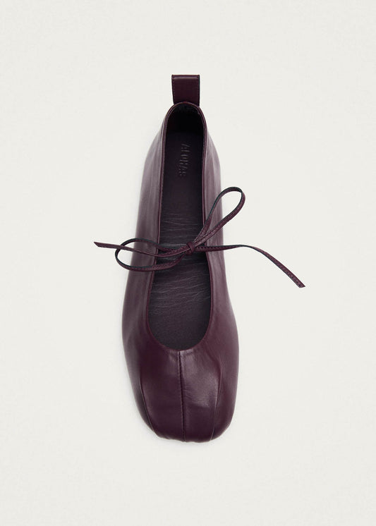 Elva Ballerines en Cuir Bourgogne-image