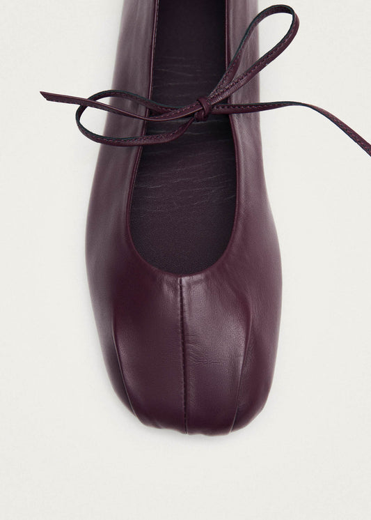 Elva Ballerines en Cuir Bourgogne-image