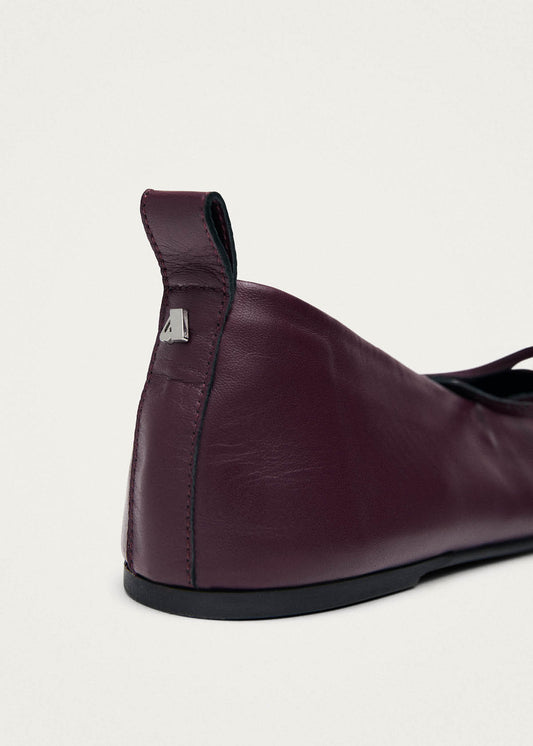 Elva Ballerines en Cuir Bourgogne-image