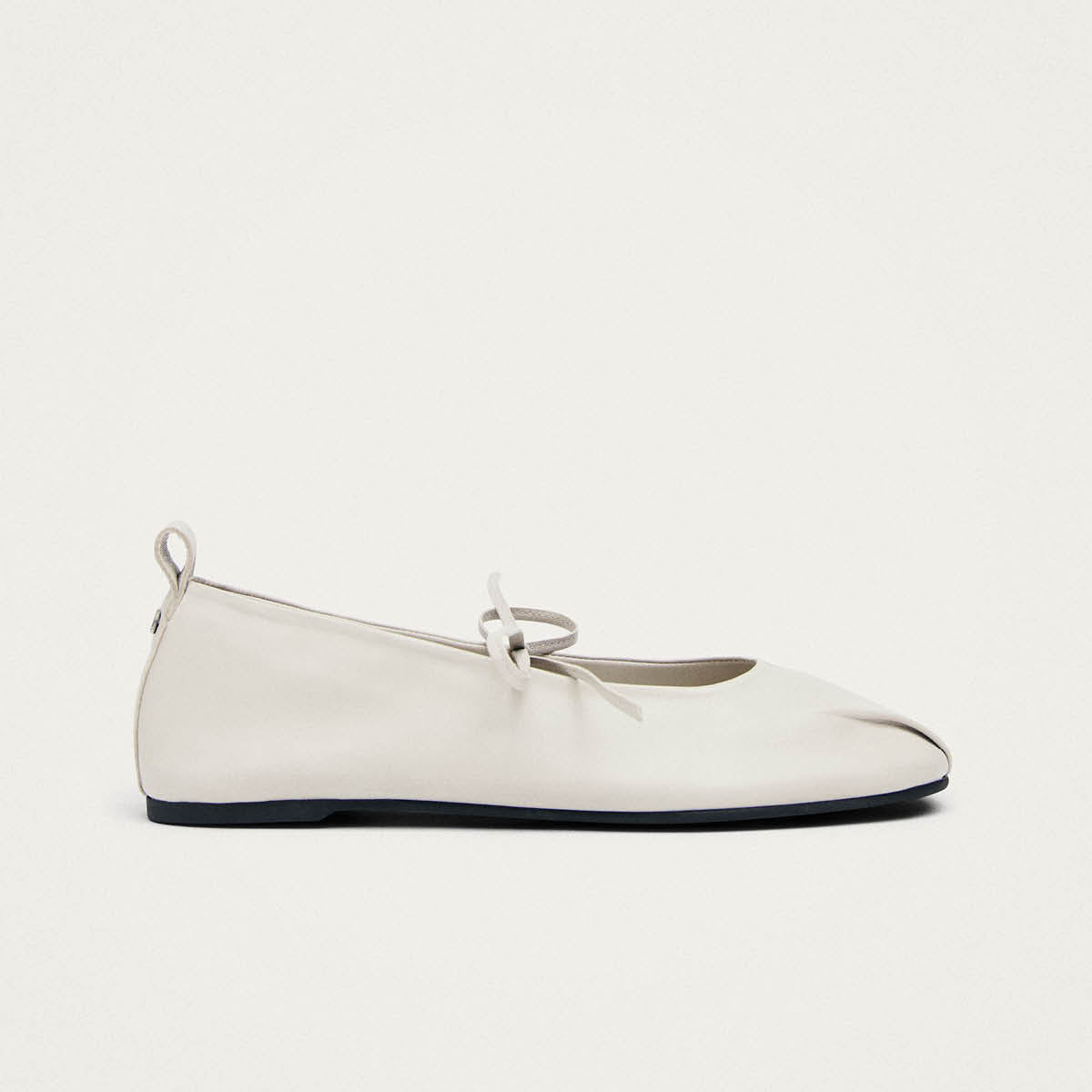 Elva Ballerine in Pelle Color Crema