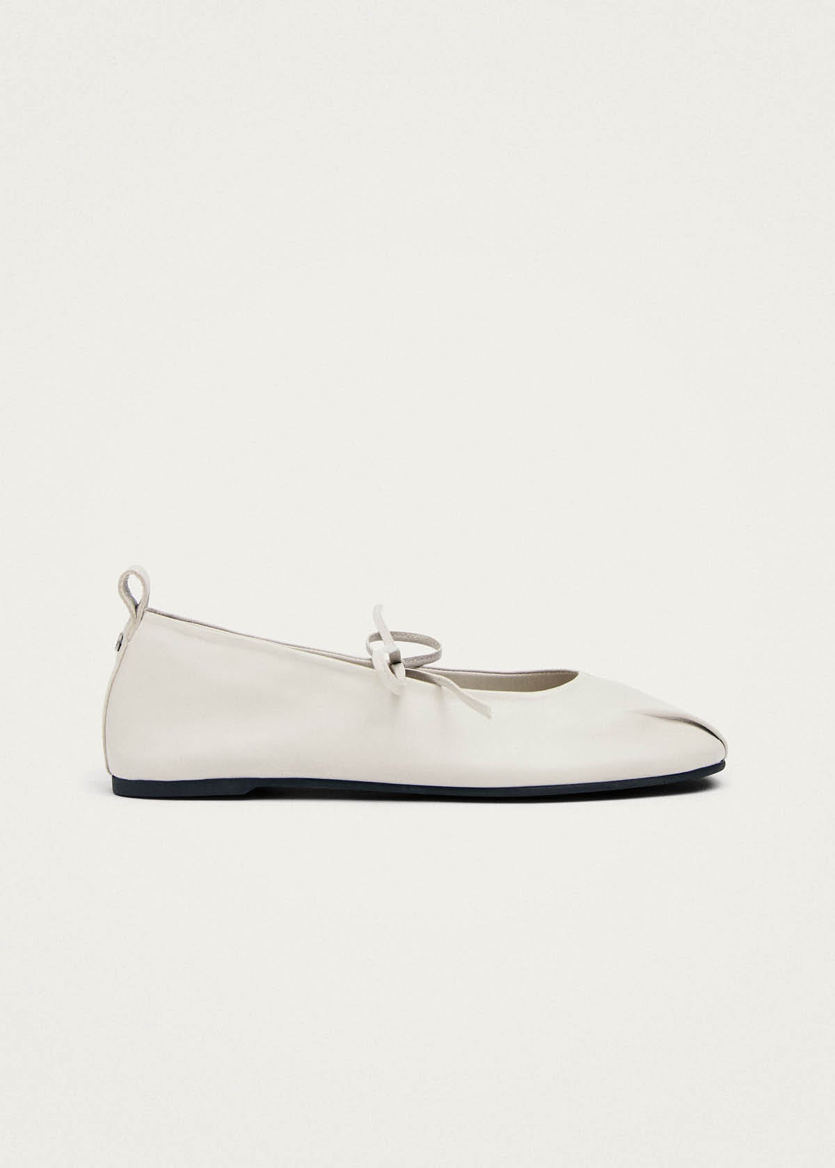 Elva Ballerine in Pelle Color Crema