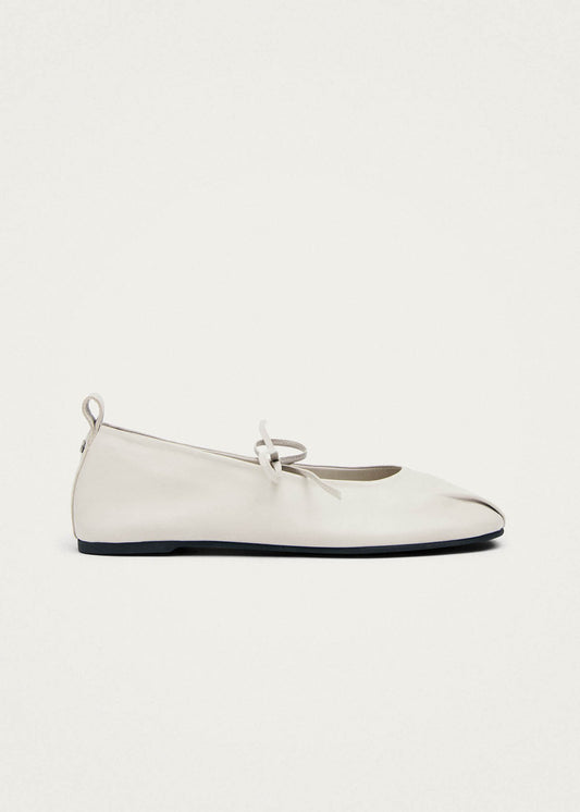 Elva Ballerines en Cuir Crème-image
