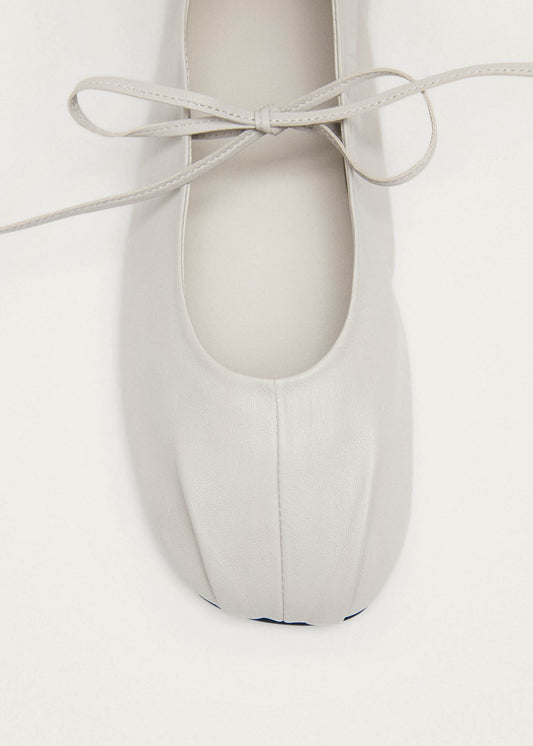 Elva Ballerines en Cuir Crème-image