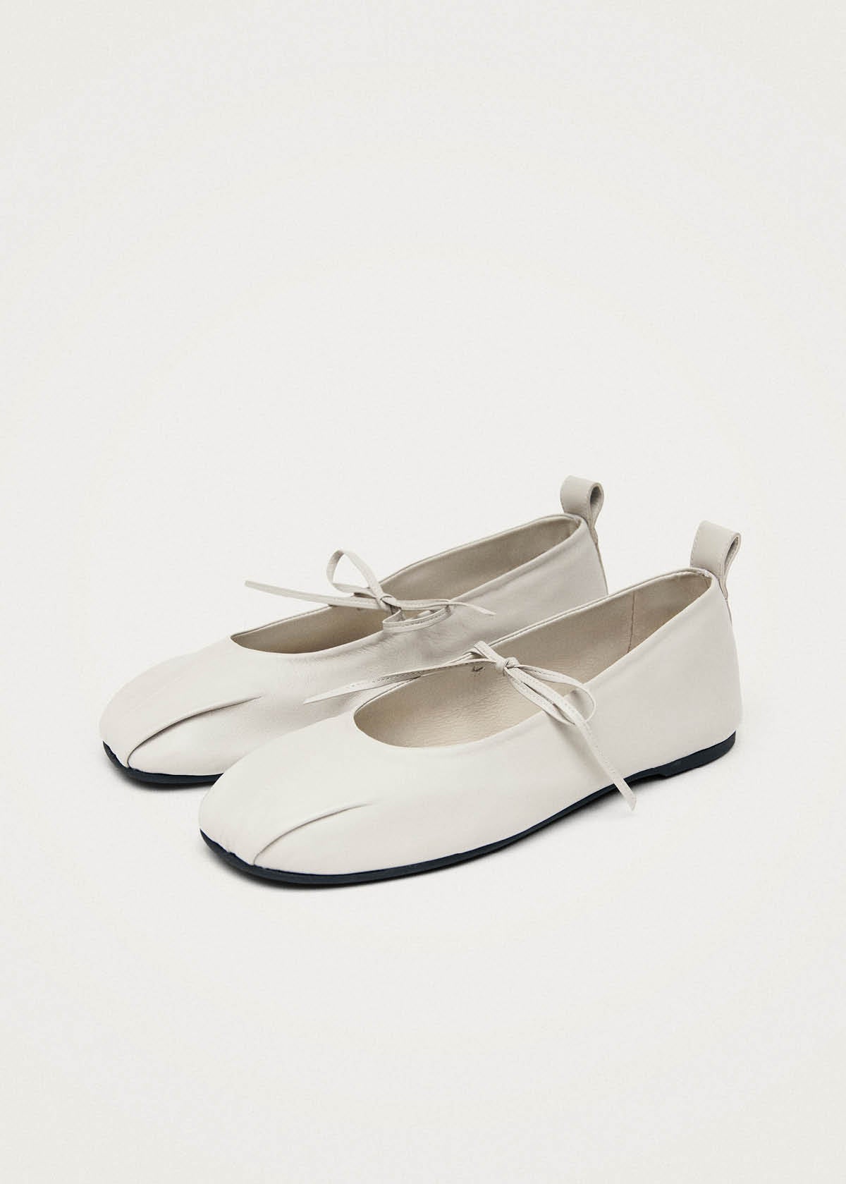 Elva Ballerine in Pelle Color Crema