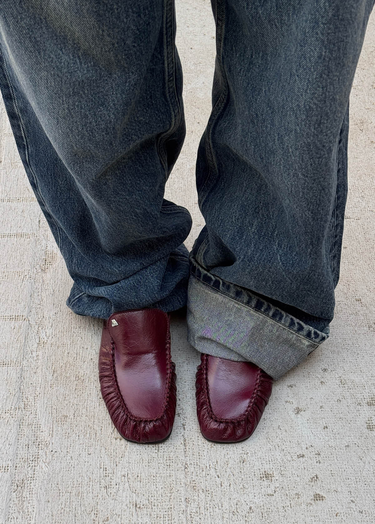 Gabe Rift Burgunder-Leder Loafer