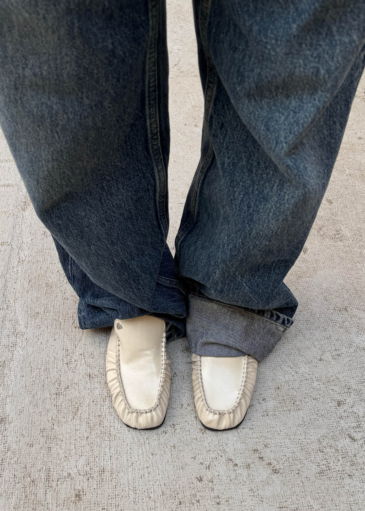 Gabe Rift Creme-Leder Loafer