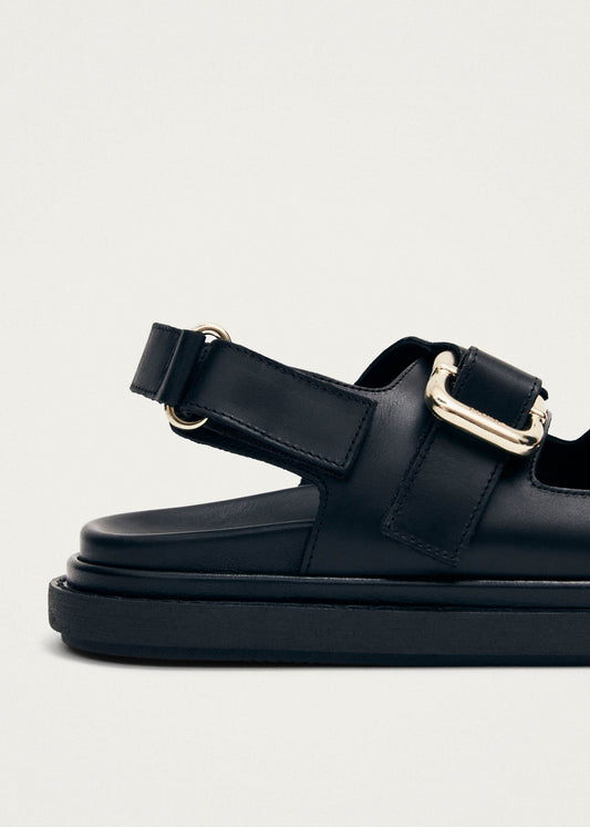 Harper Sandales en cuir noir-image