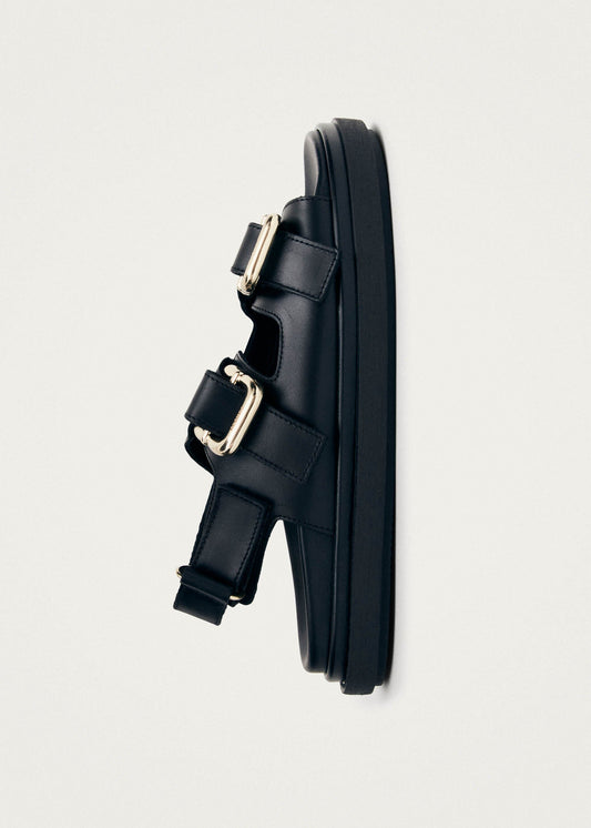 Harper Sandales en cuir noir-image