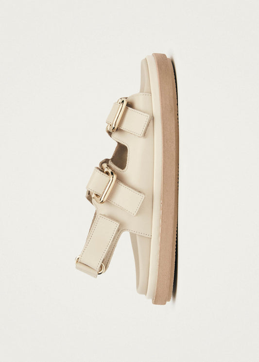 Harper Sandales en cuir blanc cassé-image