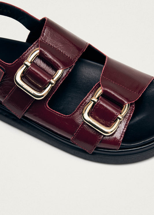 Harper Patent Sandali in Pelle Bordeaux-image