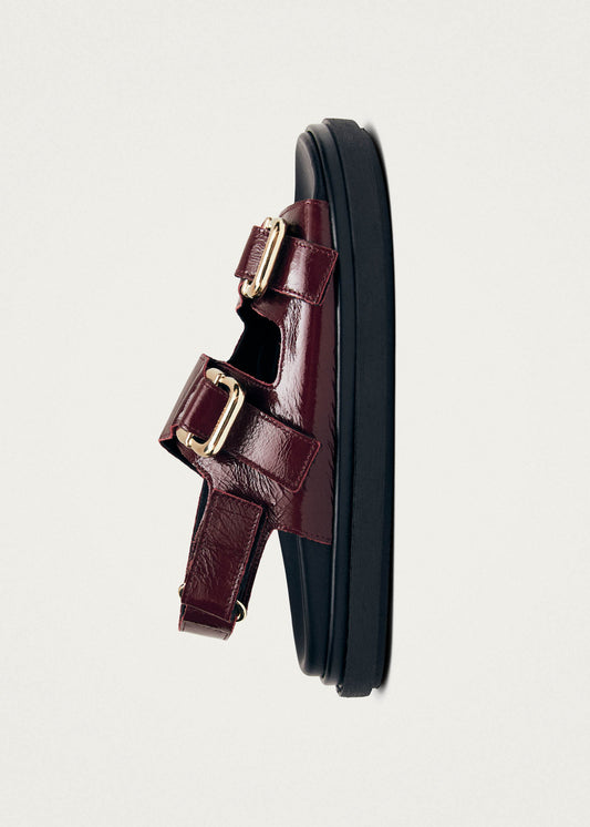 Harper Patent Sandali in Pelle Bordeaux-image