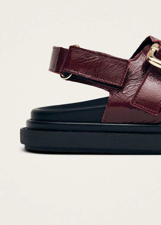 Harper Patent Sandali in Pelle Bordeaux-image