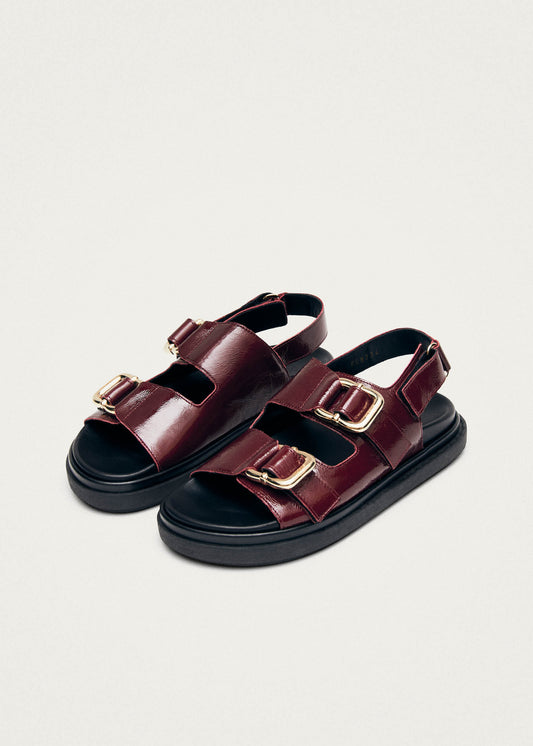 Harper Patent Sandali in Pelle Bordeaux-image
