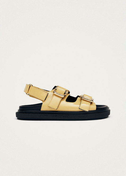 Harper Patent Sandales en Cuir Vanille
