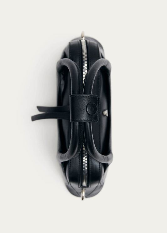 Bolso pequeño Hilma de cuero negro-image